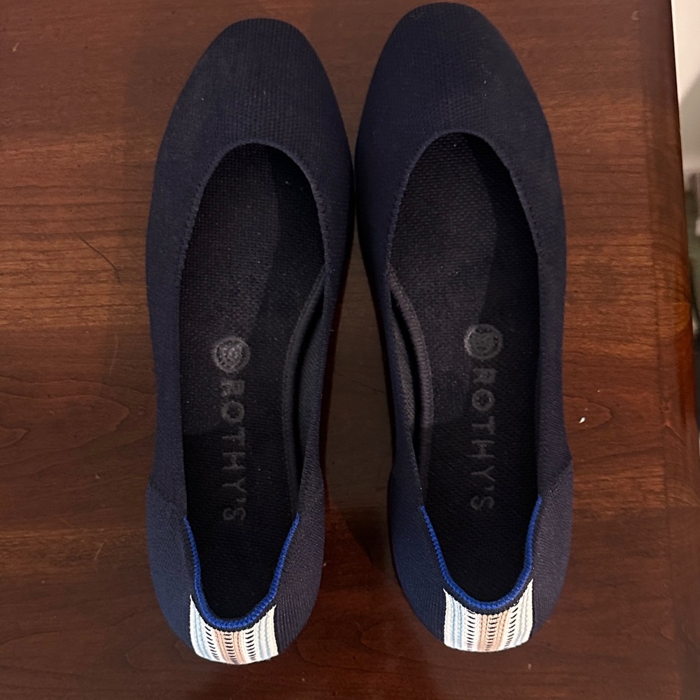 Rothy's Women's Navy Blue Ballet Flats